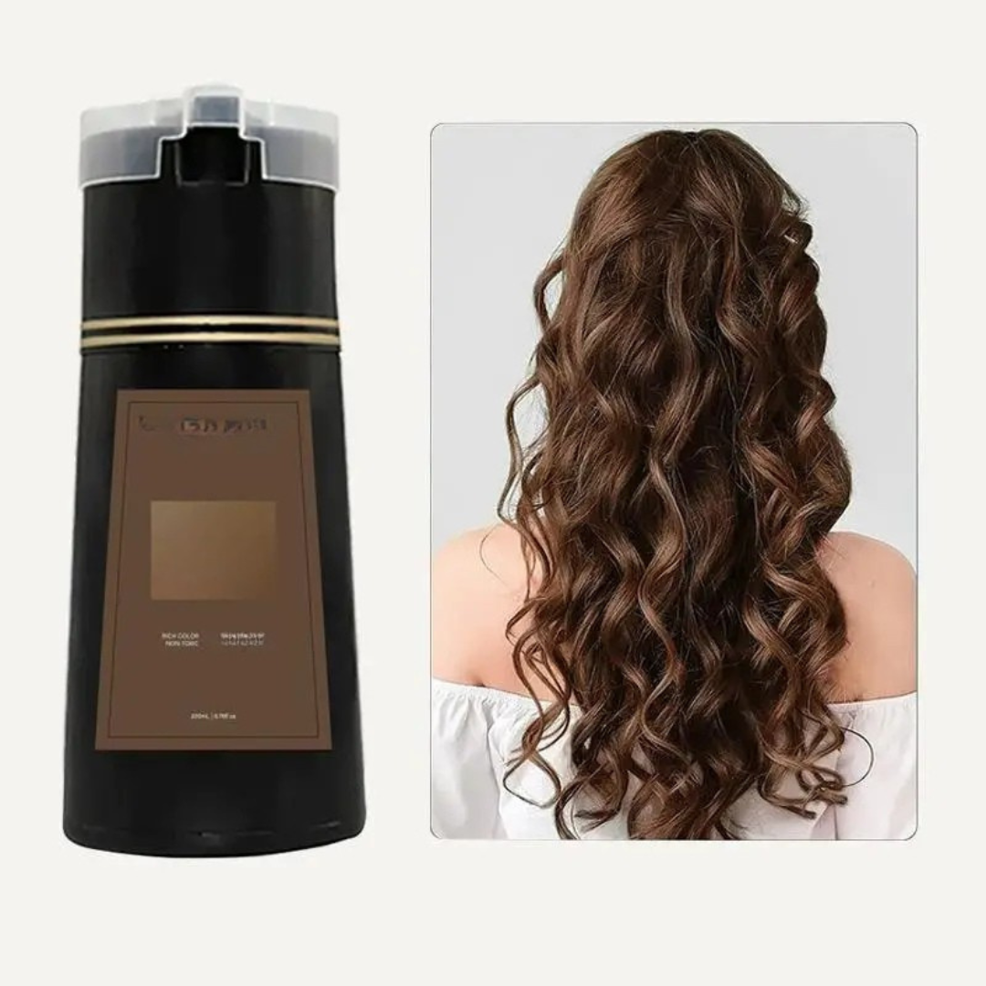 Haarfärbe-Shampoo für Sie & Ihn – Instant Color Shampoo mit Pflegeformel gegen graue Haare & für gesunde Kopfhaut