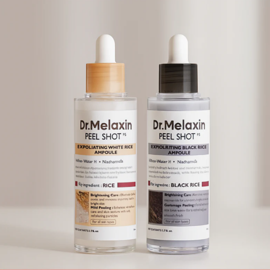 Koreanisches Reis-Peeling & Toner mit Black & White Rice, Serum & Creme für weiche Hautpflege / Sofortige Wirkung bei Blackheads