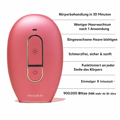 IPL Haarentfernung Gerät – Laser-Depilator für zuhause – Dauerhafte & schmerzfreie Haarentfernung für glatte Haut - Effektive IPL-Behandlung für Beine, Achseln, Arme & Intimbereich