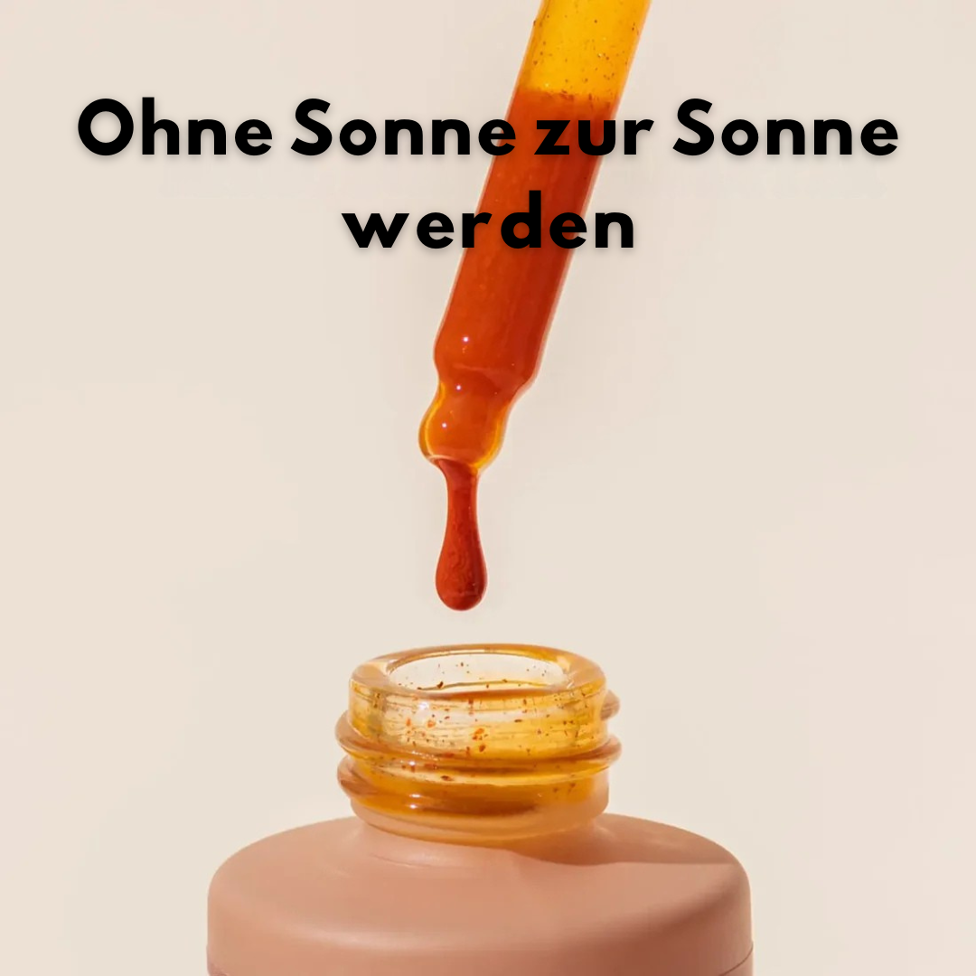 Sonnenfreie Bräunungstropfen – Selbstbräuner mit Kräuterextrakten & Melaninunterstützung – Für einen goldenen Teint ohne Sonne