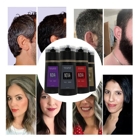 Haarfärbe-Shampoo für Sie & Ihn –  Instant Color Shampoo mit Pflegeformel gegen graue Haare & für gesunde Kopfhaut