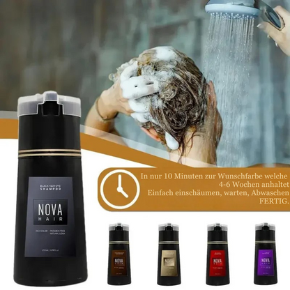 Haarfärbe-Shampoo für Sie & Ihn –  Instant Color Shampoo mit Pflegeformel gegen graue Haare & für gesunde Kopfhaut