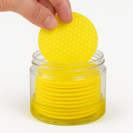 Tägliche Peeling Pads mit Kurkuma & Kojic-Säure – 40 Reinigungstücher für klare, glatte & hydratisierte Gesichtshaut - Mit natürlichen Extrakten – hilft gegen Verfärbungen, Unreinheiten & ölige T-Zone – ideal fü