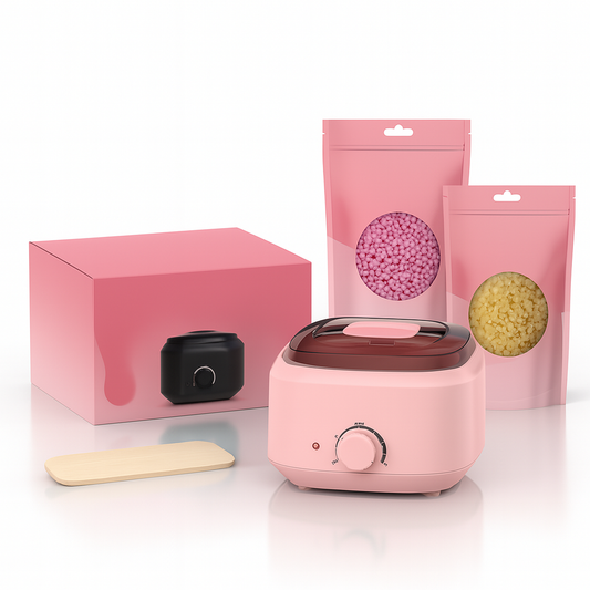 Wachsmaschine 500ml Set – Wachserwärmer für Beauty Waxing zuhause mit Hot Wax Beans & sanfter Haarentfernung für alle Hauttypen